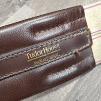 Thin Vinyl?Leather Girth, 1x els *vgc, clean, stiff, mnr stains & scratches
