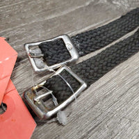 2 Wide Braided Nylon Spur Straps *gc/fair, dirt, rubs, frays, twists, older
