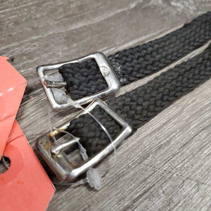 2 Wide Braided Nylon Spur Straps *gc/fair, dirt, rubs, frays, twists, older
