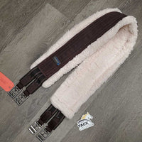 Nylon Web & Fleece Girth, 2x Els, Dring *gc, clean, hair, clumpy
