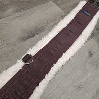 Nylon Web & Fleece Girth, 2x Els, Dring *gc, clean, hair, clumpy

