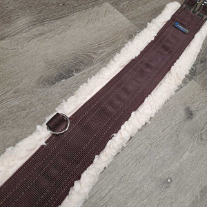 Nylon Web & Fleece Girth, 2x Els, Dring *gc, clean, hair, clumpy