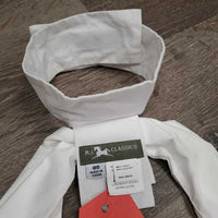 Cotton Stock Tie, velcro collar *gc, seam & edges: stains/discolored, untied
