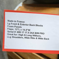 17.5" MW *5.5" Voltaire Lexington Monoflap Close Contact, Brown Voltaire Cover, Lg Front & Exterior Back Blocks, Foam Panels, Flaps: 13"L x 14.5"W Serial #: 699 17 17.5 2AA M/M PRO
