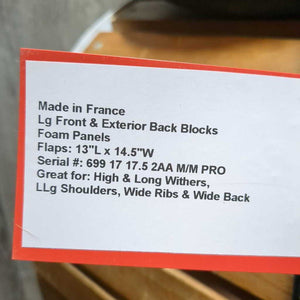 17.5" MW *5.5" Voltaire Lexington Monoflap Close Contact, Brown Voltaire Cover, Lg Front & Exterior Back Blocks, Foam Panels, Flaps: 13"L x 14.5"W Serial #: 699 17 17.5 2AA M/M PRO