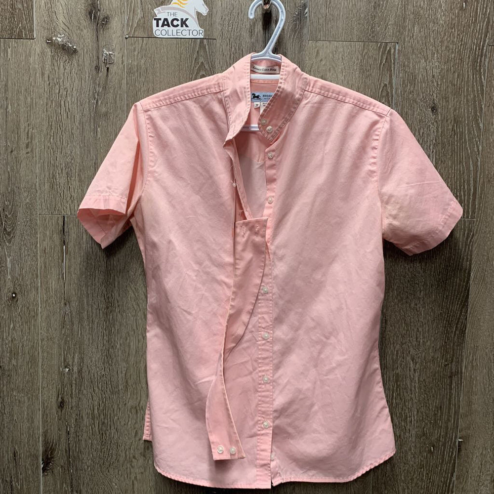 SS Show Shirt, 1x Button Collar *gc, older, seam puckers, collar stains
