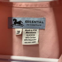 SS Show Shirt, 1x Button Collar *gc, older, seam puckers, collar stains