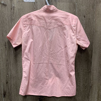 SS Show Shirt, 1x Button Collar *gc, older, seam puckers, collar stains