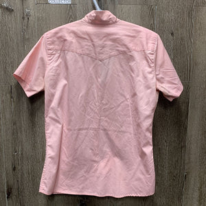 SS Show Shirt, 1x Button Collar *gc, older, seam puckers, collar stains