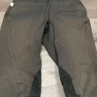 Side Zip Breeches *gc, stained seat & legs, discolored spots, faded, older, frayed seat seam, hairy velcro
