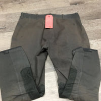 Side Zip Breeches *gc, stained seat & legs, discolored spots, faded, older, frayed seat seam, hairy velcro
