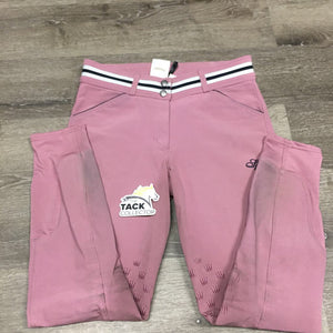Hvy Euroseat Breeches *gc/fair, snags, rubs, pills, stains, v.discolored seat legs, curled inner waist
