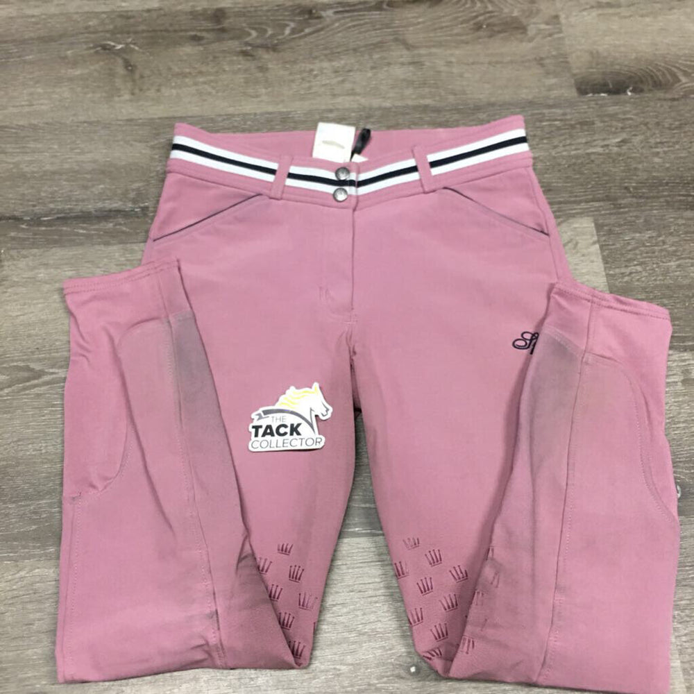 Hvy Euroseat Breeches *gc/fair, snags, rubs, pills, stains, v.discolored seat legs, curled inner waist