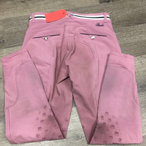 Hvy Euroseat Breeches *gc/fair, snags, rubs, pills, stains, v.discolored seat legs, curled inner waist