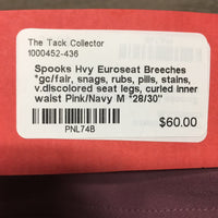Hvy Euroseat Breeches *gc/fair, snags, rubs, pills, stains, v.discolored seat legs, curled inner waist
