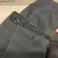 Side Zip Breeches *gc, repaired velcro, seam puckers, pilly lining, discolored & stained seat & legs
