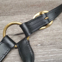 Thick Soft Leather Halter, adj, snap *xc, clean, mnr rubs & residue
