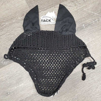 Crochet Ear Bonnet Fly Veil, 1x piping, string *gc, curled, twisted, older, clean, mnr hair