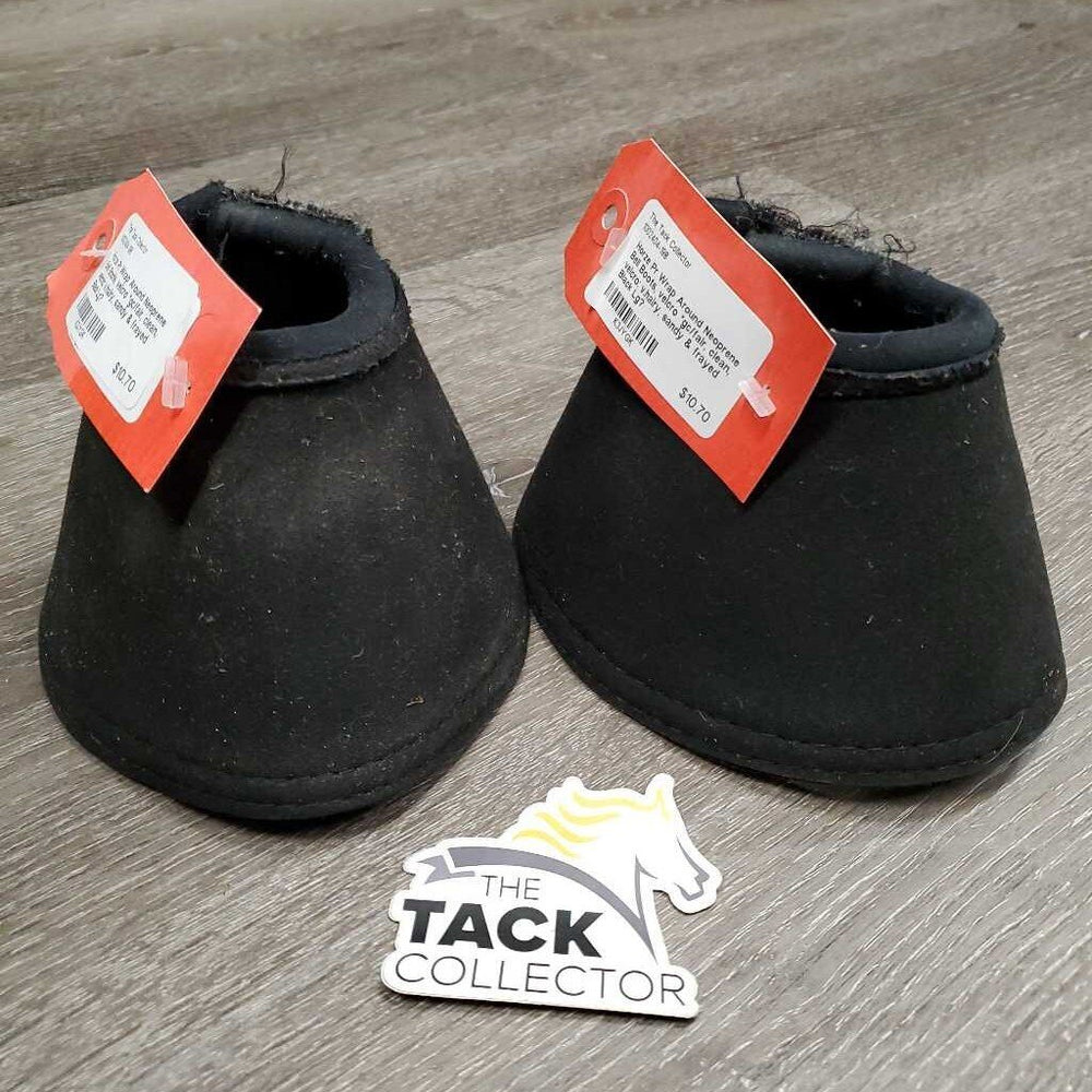 Pr Wrap Around Neoprene Bell Boots, velcro *gc/fair, clean, velcro: v.hairy, sandy & frayed