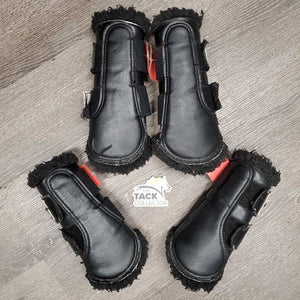 Closed Front & Hind Boots, velcro *gc/fair, clean, v.clumpy, hairy, faded, velcro: curled, hairy & weak