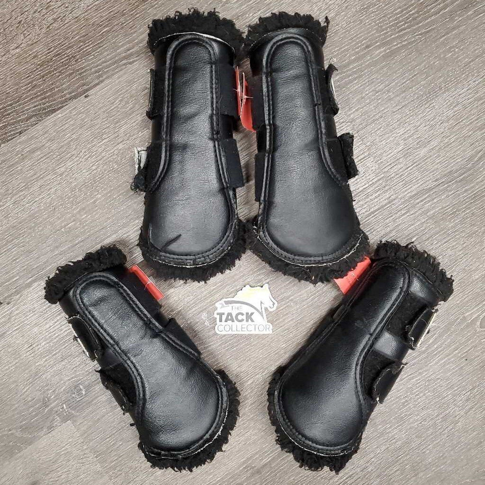 Closed Front & Hind Boots, velcro *gc/fair, clean, v.clumpy, hairy, faded, velcro: curled, hairy & weak