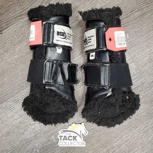 Closed Front & Hind Boots, velcro *gc/fair, clean, v.clumpy, hairy, faded, velcro: curled, hairy & weak