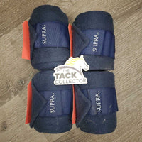 4 Fleece Polo Wraps *gc, mnr dirt/stained edges, hairy, clumpy
