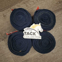4 Fleece Polo Wraps *gc, mnr dirt/stained edges, hairy, clumpy
