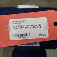 4 Fleece Polo Wraps *gc, clean, hairy, clumpy
