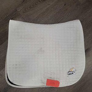 Quilt Jumper Saddle Pad *gc, stained, hair, pilly, rubbed torn binding