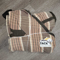 Cotton Stable Sheet, 0 tail, 1 leg *gc, hairy, threads, pills, repairs, faded, mnr stain, lining tears, film
