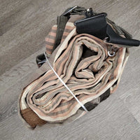 Cotton Stable Sheet, 0 tail, 1 leg *gc, hairy, threads, pills, repairs, faded, mnr stain, lining tears, film