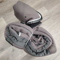 Fleece Cooler, detach belly straps, 0 legs/tail *fair, dirt, shavings, hairy, tears, v.pilly

