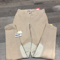 Hvy Cotton Breeches, Pull On *gc, older, mnr seat rubs & pills, puckers & faded, v.folded & peeling elastic
