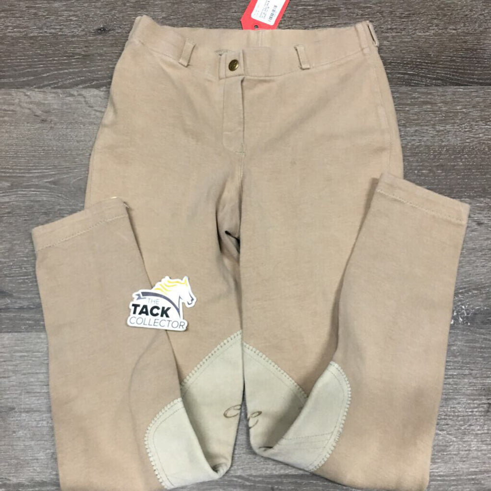 Hvy Cotton Breeches, Pull On *gc, seat rubs & pills, peeling ankles