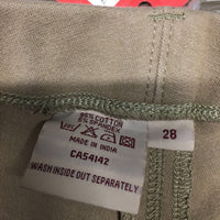 Hvy Cotton Breeches, Pull On *gc, seat rubs & pills, peeling ankles

