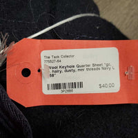 Wool Keyhole Quarter Sheet *gc, v. hairy, dusty, mnr threads