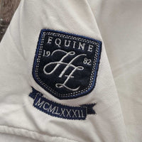 SS Polo Show Shirt, 1/3rd Button Up, Bling Buttons *gc, mnr hair, puckers, pills & stains
