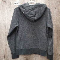 Sweatshirt Hoodie Jacket, Zipper *gc, mnr faded, rubs & hair, older