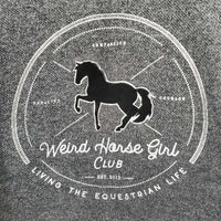 LS Sweatshirt "Weird Horse Girl Club" *vgc, mnr hair, older
