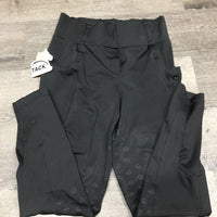 High Waist Full Sticky Seat Breeches, Pull On *gc, mnr hair, snags, rubs, puckers & undone seam stitching
