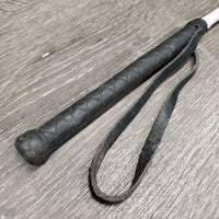 Riding Crop - Whip, handle *gc, rubs, mnr dirt?stain, folded flapper
