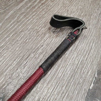 Riding Crop - Whip, handle *gc, rubs, mnr dirt?stain, folded flapper
