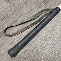 Riding Crop - Whip, handle *gc, rubs, mnr dirt?stain, folded flapper
