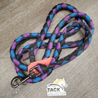 Thick Round Braided Nylon Lead Rope *gc, mnr dirt, snags & frays, scuffs
