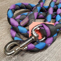 Thick Round Braided Nylon Lead Rope *gc, mnr dirt, snags & frays, scuffs
