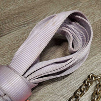 Soft Hvy Nylon Lunge Line, 24" Nose Chain, loop handle, removeable snap loop *gc, dirt, stains, edge rubs, older
