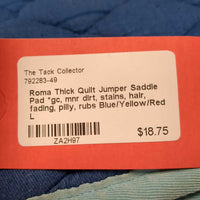 Thick Quilt Jumper Saddle Pad *gc, mnr dirt, stains, hair, fading, pilly, rubs
