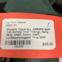 JUNIORS Soft Cell Safety Vest *fair/gc, hairy, dirty, older, faded, paint, v.rubbed/snagged *Aug 2007
