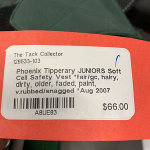 JUNIORS Soft Cell Safety Vest *fair/gc, hairy, dirty, older, faded, paint, v.rubbed/snagged *Aug 2007